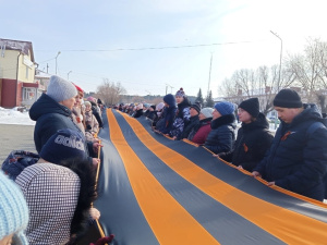 В с. Глядянское Притобольного МО у Обелиска Славы прошла региональная акция «Победный Май.  
